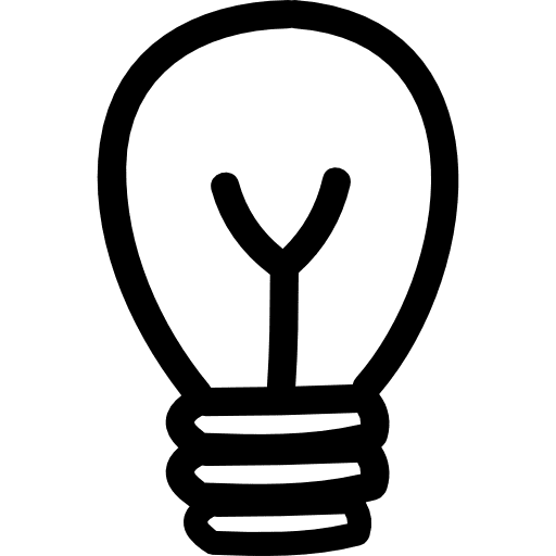 Light Bulb Hand Drawn Symbol